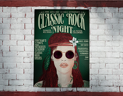 Classic Rock Night Poster Design