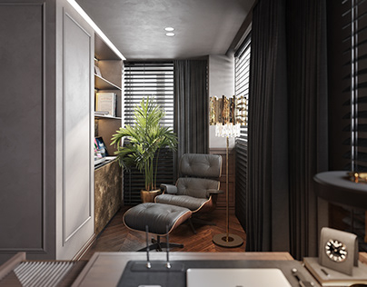 3D rendering of a lounging nook
