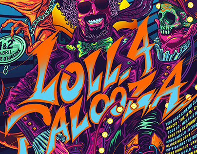 LOLLAPALOOZA Chile 2017 / Gigposter
