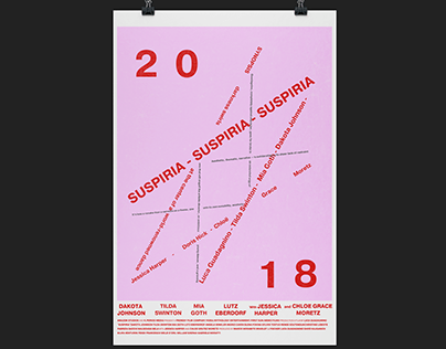 Typographic "Suspiria" poster design
