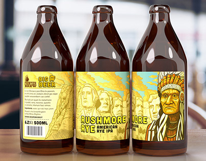 Rushmore Rye craft beer label