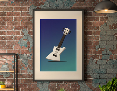 Cartoon Guitar Posters