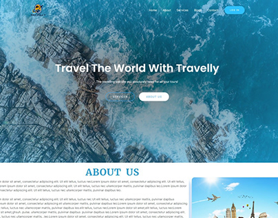 WordPress landing page for Travel Website