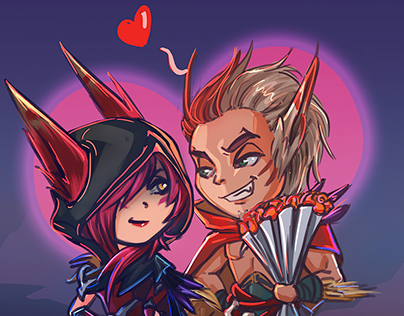 League of Legends GIF - Xayah & Rakan on Behance