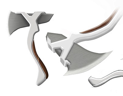 oblivion inspired hatchet and axe