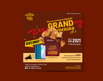 Fried Chicken Restaurant Social Media Posters & Banners