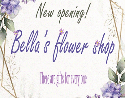 flyer for a flower shop