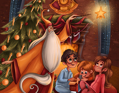 Harry Potter Christmas art