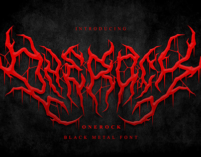 (Free) Onerock | Black Metal Font Vol.6