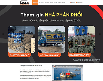 Hoàn thành code web DẦU NHỚT GX Oil Group