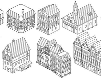 Isometric buildings | Game art