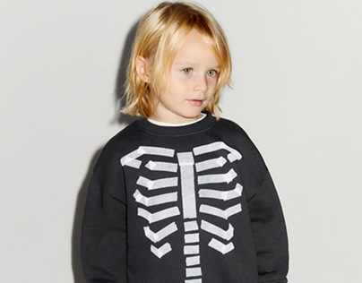 Zara Baby Boy Halloween Set - Skeleton print