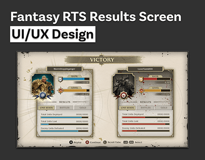 Fantasy RTS Results Screen