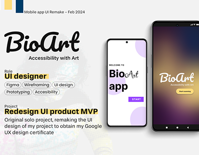 BioArt app: UI re-design