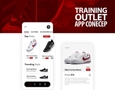 Training Outlet App Concept UI/UX Design