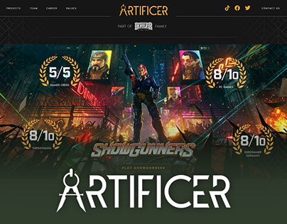 Project thumbnail - Artificer – website design