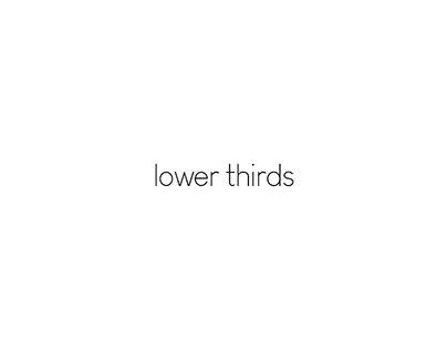 lower thirds