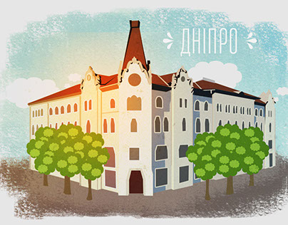 Postcards for Dnipro city