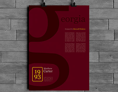 GEORGIA - Typeface Poster