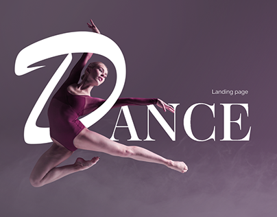 Landing page for dance school