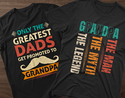 Grandpa Typography T-shirt Design
