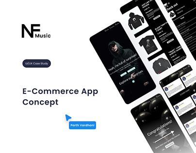 NF Music - E-commerce App UI/UX Case Study