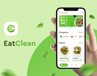 EatClean - Food Delivery UI App Concept
