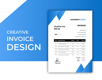 Creative Professional Business Invoice Design