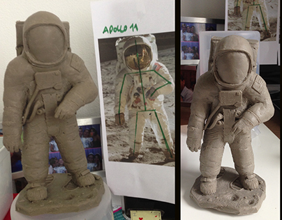 Buzz Aldrin - Oil Based Clay Sculpture