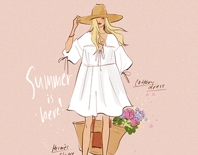 Summer fashion illustration