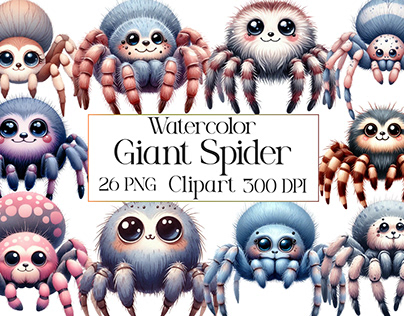 Watercolor Giant Spider Sublimation
