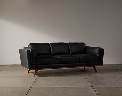 Black Leather Sofa photoshoot