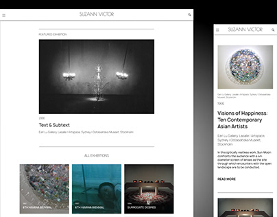 Suzann Victor Website Exhibition Pages