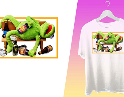 Playful Kermit T-shirt Designs (Chilin’ with Snacks!)