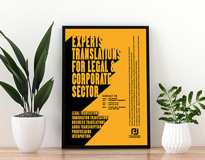 Typography poster for a Translation Company