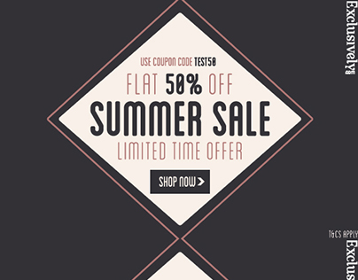 Summer Fashion Sale Banner - 950x400px