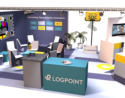 Booth design for LogPoint at InfoSec in Copenhagen
