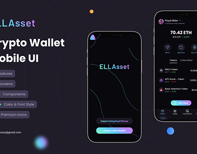 Project thumbnail - CYPTO WALLET MOBILE UI