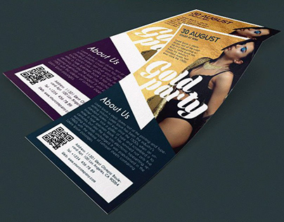 FREE GOLD PARTY DL FLYER IN PSD