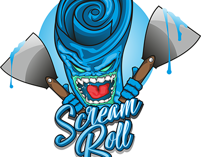 Ice cream roll logo
