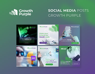 Social Media Posts for Growth Purple