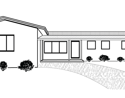 RENDERING OF A HOUSE - ILLUSTRATION