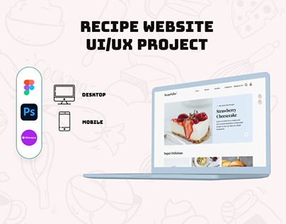 Full Responsive Cooking recipe website UI /UX Design