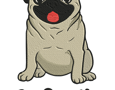 Pugs Embroidery