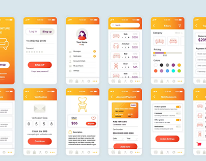 Shopping Mobile App UI Screens Templates
