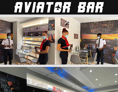 Decoração Aviator Bar