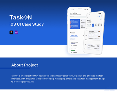 TaskON iOS case study | Project management app