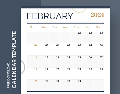 Free Editable Online February 2024 Calendar Template