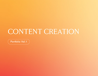 Content Creation Portfolio Vol.1