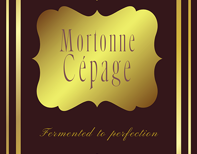 Wine Label Mockup for Mortonne Cepage